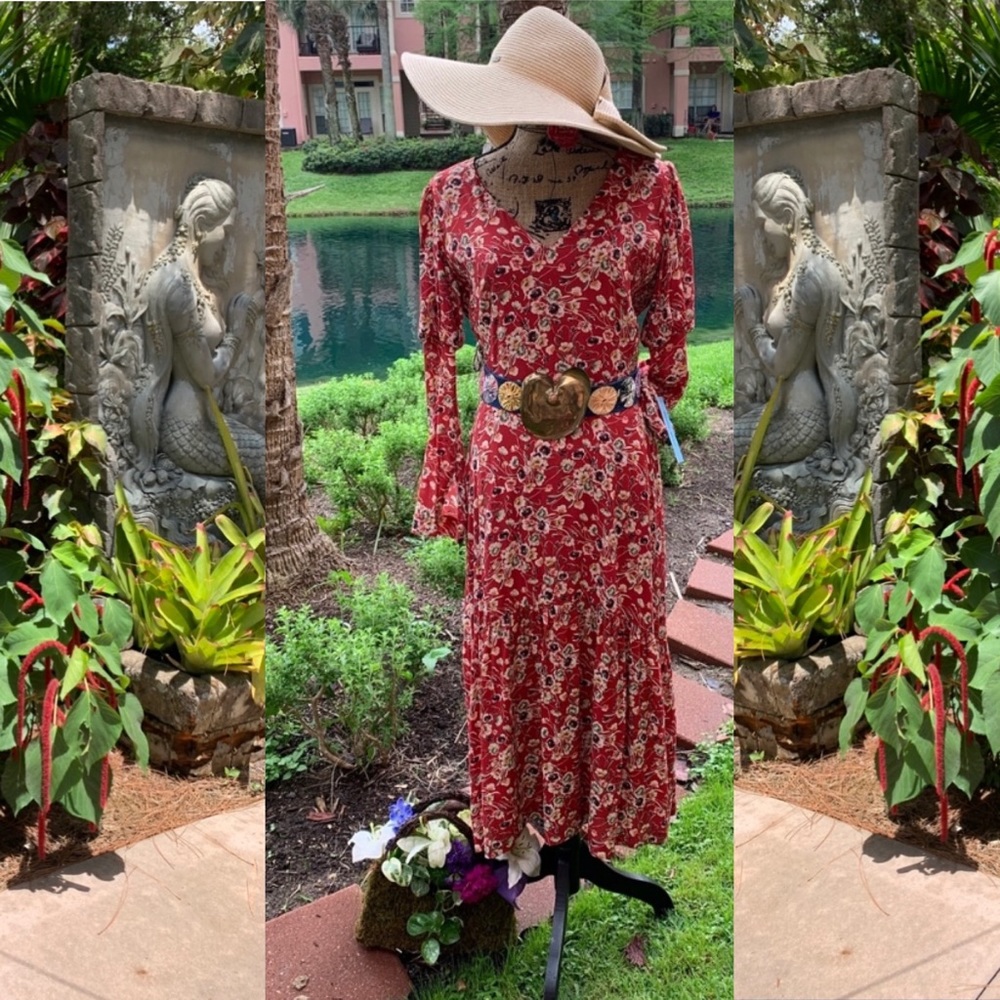 Antonio Melani Floral Print Puff Sleeve Dress. - Picture 6 of 11